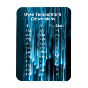 Íman Magnet do Gráfico de Conversão de Temperatura Forn