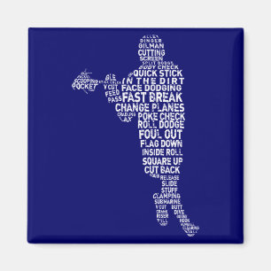 Íman Magnet do Jogador de Lacrosse