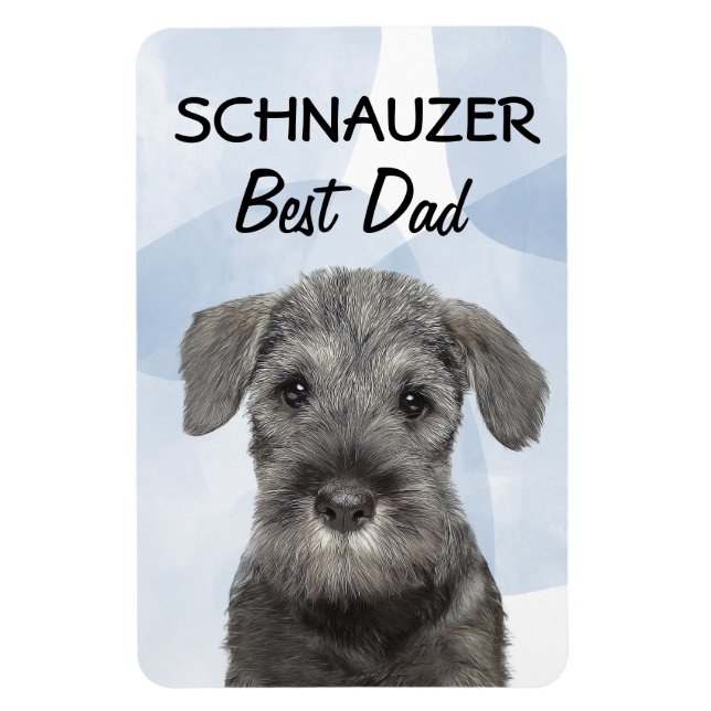 Íman Magnet do Melhor Pai Schnauzer (Vertical)
