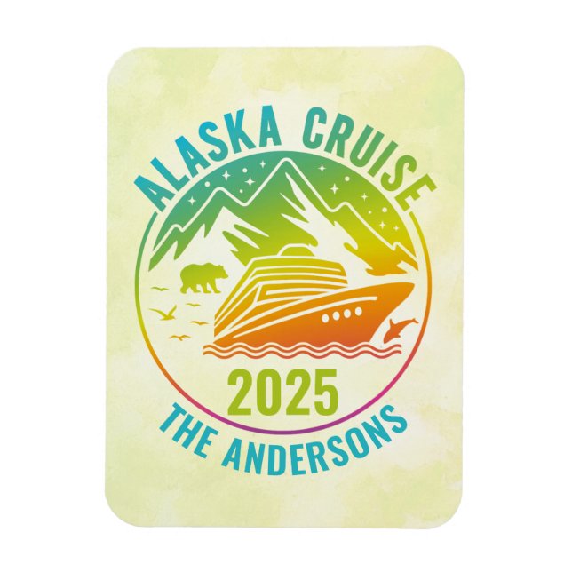 Íman Magnet do navio de cruzeiro do Alaska (Vertical)