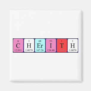 Íman Magnet do nome da mesa periódica Cherith