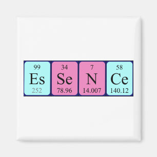 Íman Magnet do nome da mesa periódica da Essência