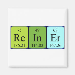 Íman Magnet do nome da mesa periódica da Reiner
