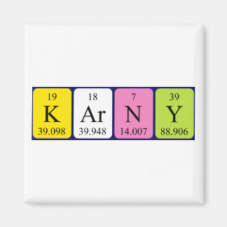 Íman Magnet do nome da mesa periódica de Karny