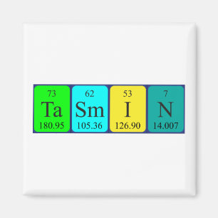 Íman Magnet do nome da mesa periódica Tasmin