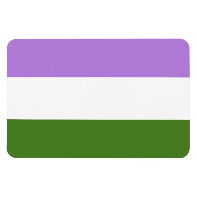 Íman Magnet do Orgulho Genderqueer (Horizontal)
