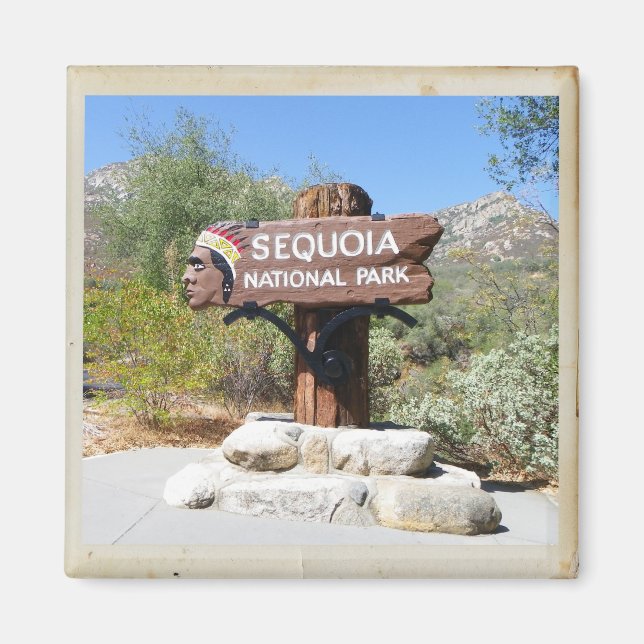 Íman Magnet do Parque Nacional Sequoia! (Frente)