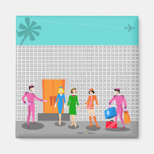 Íman Magnet do Partido Stewardese de Primaveras de Palm