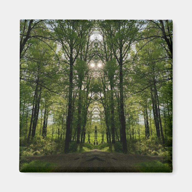 Íman Magnet do portal em árvore - Design de imaginação  (Frente)