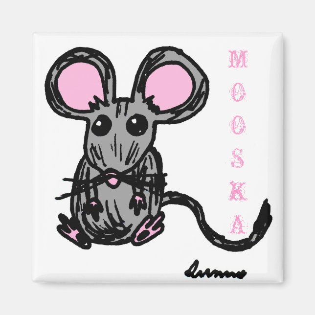 Íman Magnet do rato Mooska (Frente)