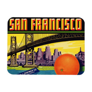 Íman Magnet do rótulo do Citrus San Francisco