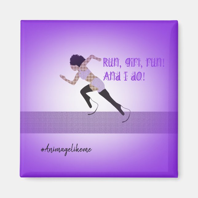 Íman Magnet do Runner para Raparigas (Frente)