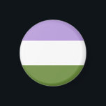 Íman Magnet do Sinalizador do Genderqueer<br><div class="desc">Um design simples com as cores do marcador do gênero :)</div>