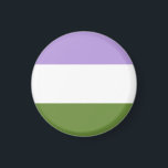 Íman Magnet do Sinalizador do Genderqueer<br><div class="desc">Um design simples com as cores do marcador do gênero :)</div>