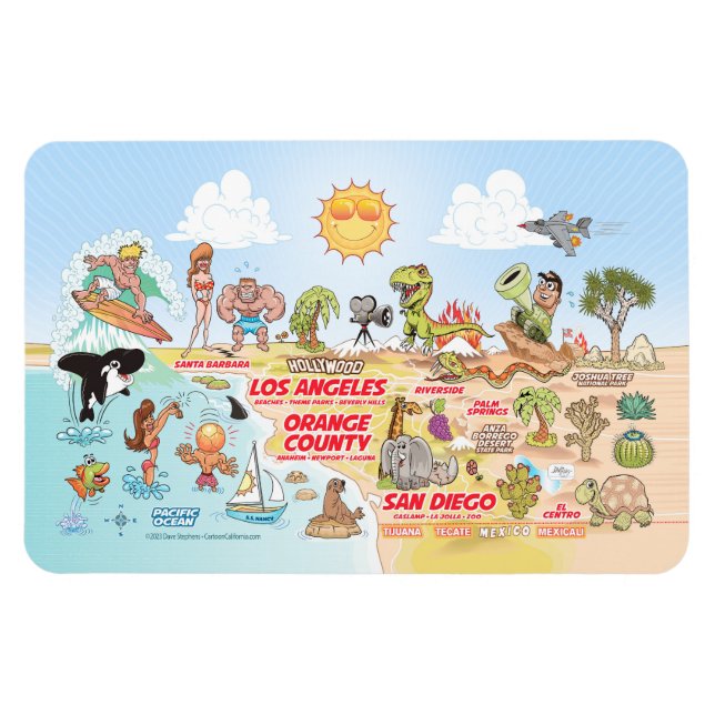 Íman Magnet do sul da Califórnia (Horizontal)