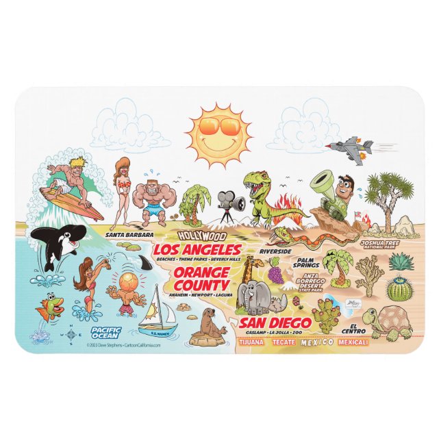 Íman Magnet do sul da Califórnia (Horizontal)