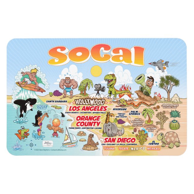 Íman Magnet do sul da Califórnia (Horizontal)