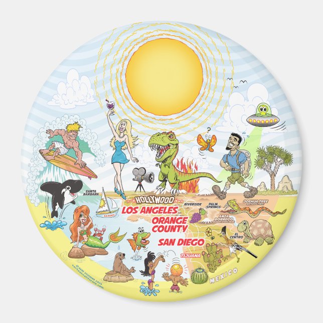 Íman Magnet do sul da Califórnia (Frente)