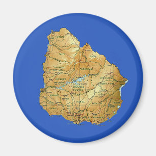 Íman Magnet do Uruguai Map