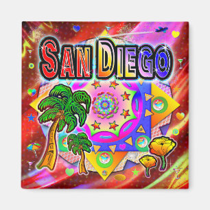 Íman Magnet dos Amigos Tropicais de San Diego