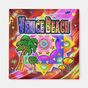 Íman Magnet dos Amigos Tropicais de Veneza Beach