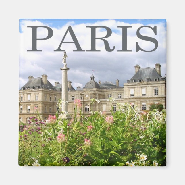 Íman Magnet dos Jardins do Luxemburgo de Paris (Frente)