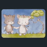 Íman Magnet dos melhores amigos<br><div class="desc">Gatinhos adoráveis andando de mãos dadas. Perfeito para lembranças de casamento,  presentes de casamento,  ou apenas um presente de amizade. Estes gatinhos adoráveis farão o seu dia,  são doces e adoráveis.</div>