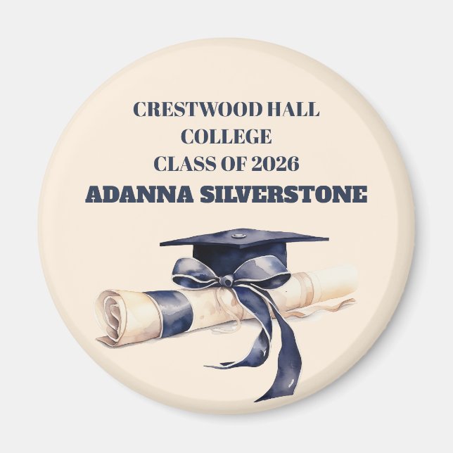 Íman Magnet-Editable Graduation Keepsake Magnet (Frente)