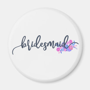 Íman Magnet Elegante De Caligrafia De Bridesmaid