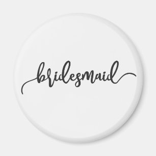 Íman Magnet Elegante De Caligrafia De Bridesmaid