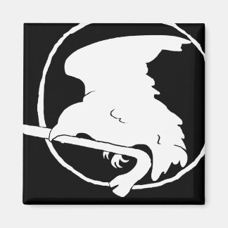 Íman Magnet em barra de galeria branca/preta, redonda e