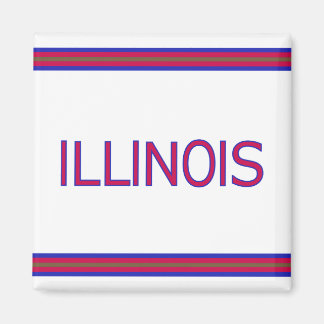 Íman Magnet em quadrado de Illinois