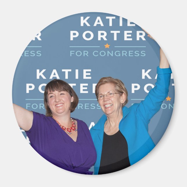 Íman Magnet em torno de Katie Porter Elizabeth Warren (Frente)