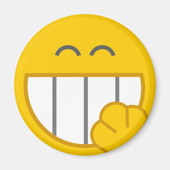 Íman Magnet Engraçado de Bloqueio de Rosto (Frente)