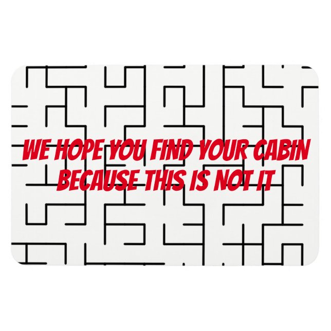 Íman Magnet Engraçado - Encontre sua cabine (Horizontal)