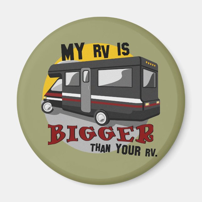 Íman Magnet Engraçado para acampamento RV (Frente)