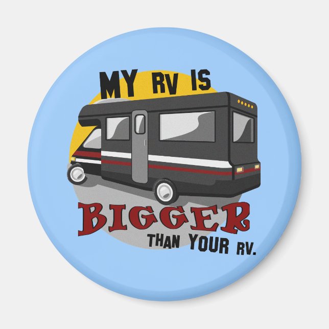 Íman Magnet Engraçado para acampamento RV (Frente)