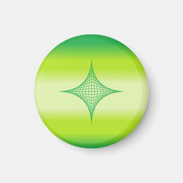 Íman Magnet Estrela Verde (redondo) (Frente)