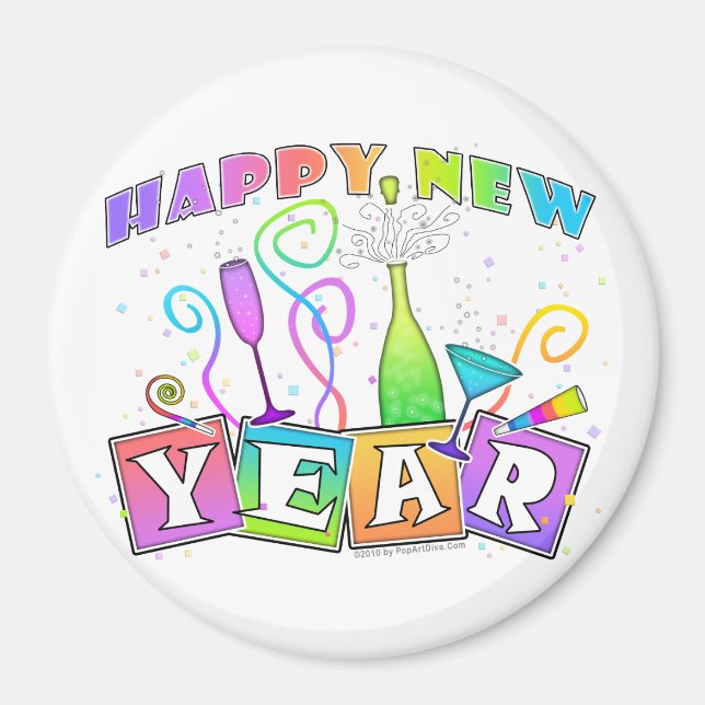 Íman Magnet - FELIZ ANO NOVO (Frente)