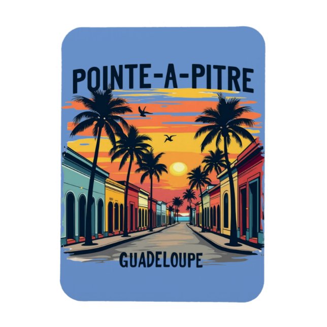 Íman Magnet Flexible Pointe-à-Pitre | Guadeloupe Sunset (Vertical)