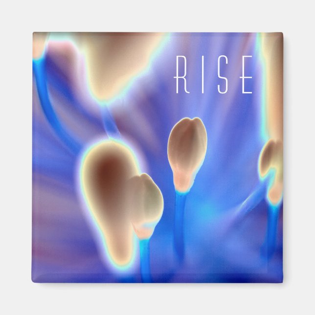 Íman Magnet Floral Impressão Quadrado "Rise" (Frente)