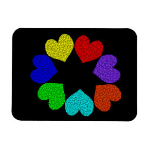 Íman Magnet Floral Rainbow Love