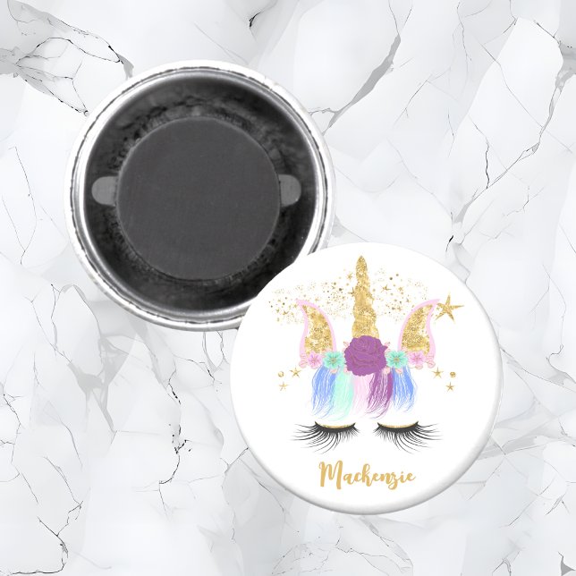 Íman Magnet Floral Unicorn bonito (Pretty Floral Unicorn Magnet)