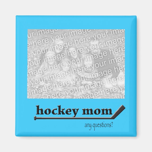 Íman Magnet Fotográfico da Mãe de Hockey (Frente)