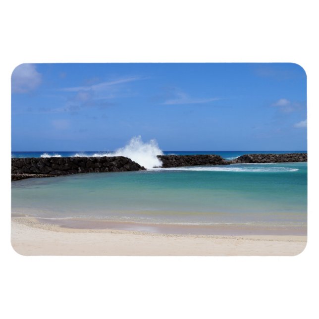 Íman Magnet Fotográfico de Lagoa Havaiana (Horizontal)