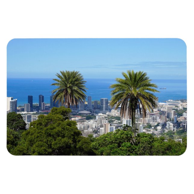 Íman Magnet Fotográfico Honolulu Hawaii (Horizontal)