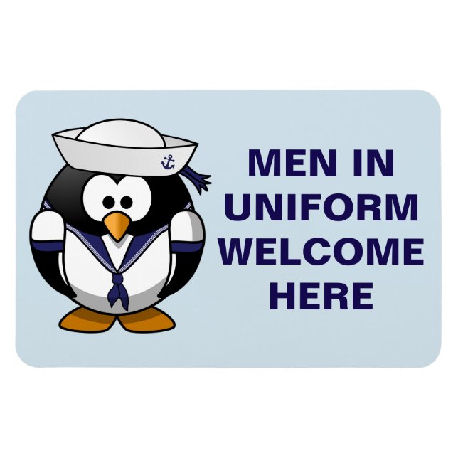 Íman Magnet Funny Cruise Cabin Door - Homens em Uniform (Horizontal)