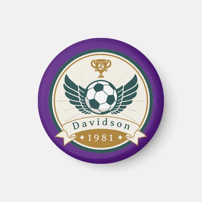 Íman Magnet - Futebol de futebol - Personalizado - Adic (Frente)