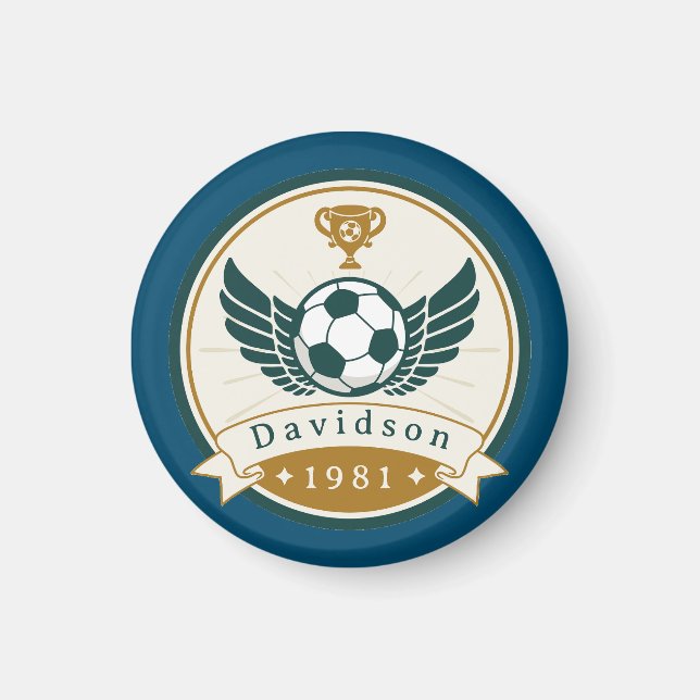 Íman Magnet - Futebol de futebol - Personalizado - Adic (Frente)