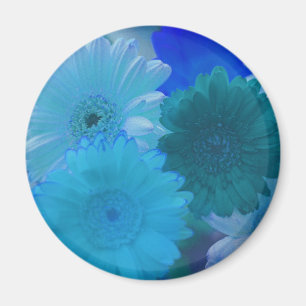 Íman Magnet, geladeira de flores azuis